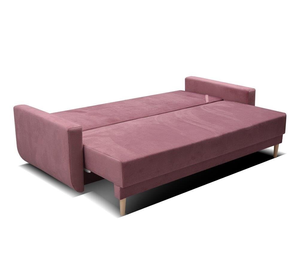 Trivietė sofa - lova PARMA DL, geltona kaina ir informacija | Sofos | pigu.lt