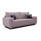 Trivietė sofa - lova PARMA DL, šviesiai rožinė kaina ir informacija | Sofos | pigu.lt