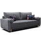 Trivietė sofa - lova PARMA DL, pilka kaina ir informacija | Sofos | pigu.lt