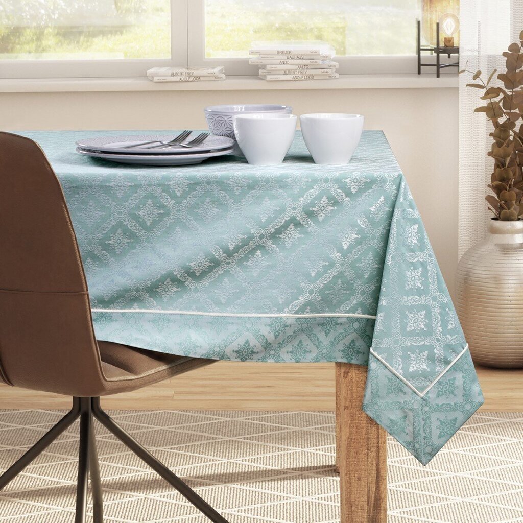 DecoKing staltiesė Maya, mėtinė, 120x260 cm kaina ir informacija | Staltiesės, servetėlės | pigu.lt