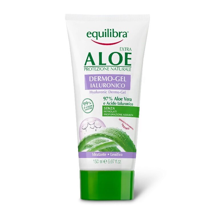 Alavijo dermo gelis su hialurono rūgštimi Equilibra Extra Aloe Dermo-Gel, 150 ml цена и информация | Kūno kremai, losjonai | pigu.lt