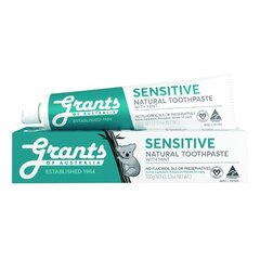 Raminanti dantų pasta jautriems dantims be fluoro Grants of australia Sensitiv Natural Toothpasta, 100g kaina ir informacija | Dantų šepetėliai, pastos | pigu.lt