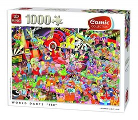 King - Puzzle 1000 World Darts 180 цена и информация | Пазлы | pigu.lt