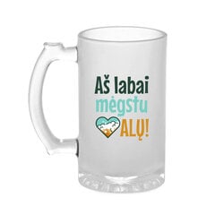 Bokalas „Aš labai mėgstu alų“ kaina ir informacija | Originalūs puodeliai | pigu.lt