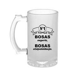 Bokalas „BOSAS negeria, BOSAS atsipalaiduoja“ kaina ir informacija | Originalūs puodeliai | pigu.lt