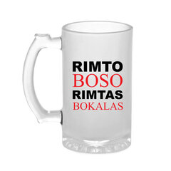 Bokalas „RIMTO BOSO RIMTAS REIKALAS“ kaina ir informacija | Originalūs puodeliai | pigu.lt