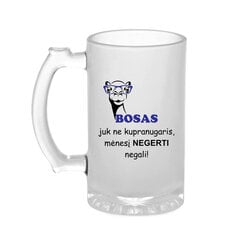 Bokalas „BOSAS juk ne kupranugaris“ kaina ir informacija | Originalūs puodeliai | pigu.lt