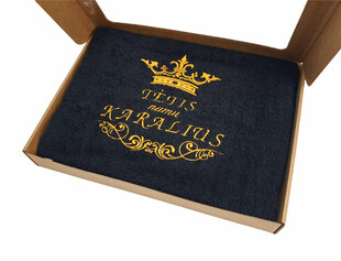 Siuvinėtas rankšluostis „Tėtis namų karalius“ kaina ir informacija | Kitos originalios dovanos | pigu.lt