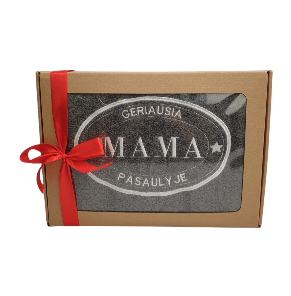Siuvinėtas rankšluostis „Geriausia Mama pasaulyje“ kaina ir informacija | Kitos originalios dovanos | pigu.lt
