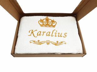 Siuvinėtas rankšluostis „Karalius“ kaina ir informacija | Kitos originalios dovanos | pigu.lt