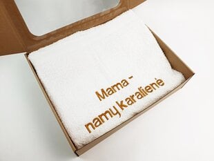 Siuvinėtas rankšluostis Mama - namų karalienė kaina ir informacija | Kitos originalios dovanos | pigu.lt