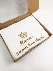 Siuvinėtas rankšluostis „Mama - namų karalienė“ kaina ir informacija | Kitos originalios dovanos | pigu.lt