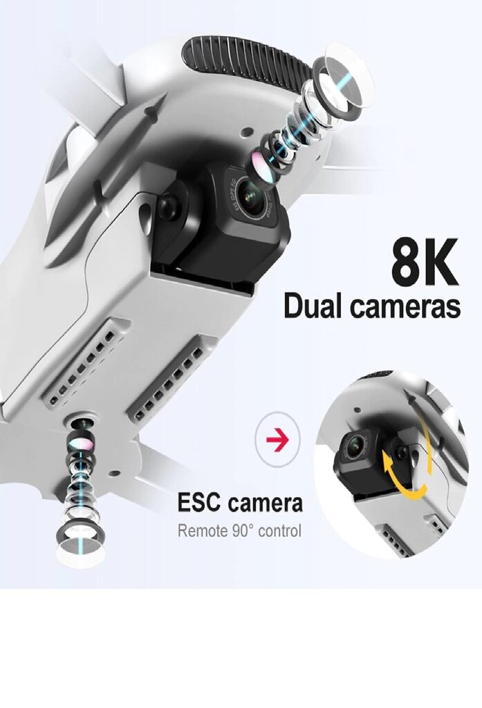 Deer3 MAX RC 8K HD kaina ir informacija | Dronai | pigu.lt