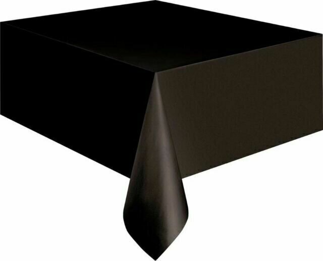 Staltiesė, juoda, 137x274 cm kaina ir informacija | Vienkartiniai indai šventėms | pigu.lt