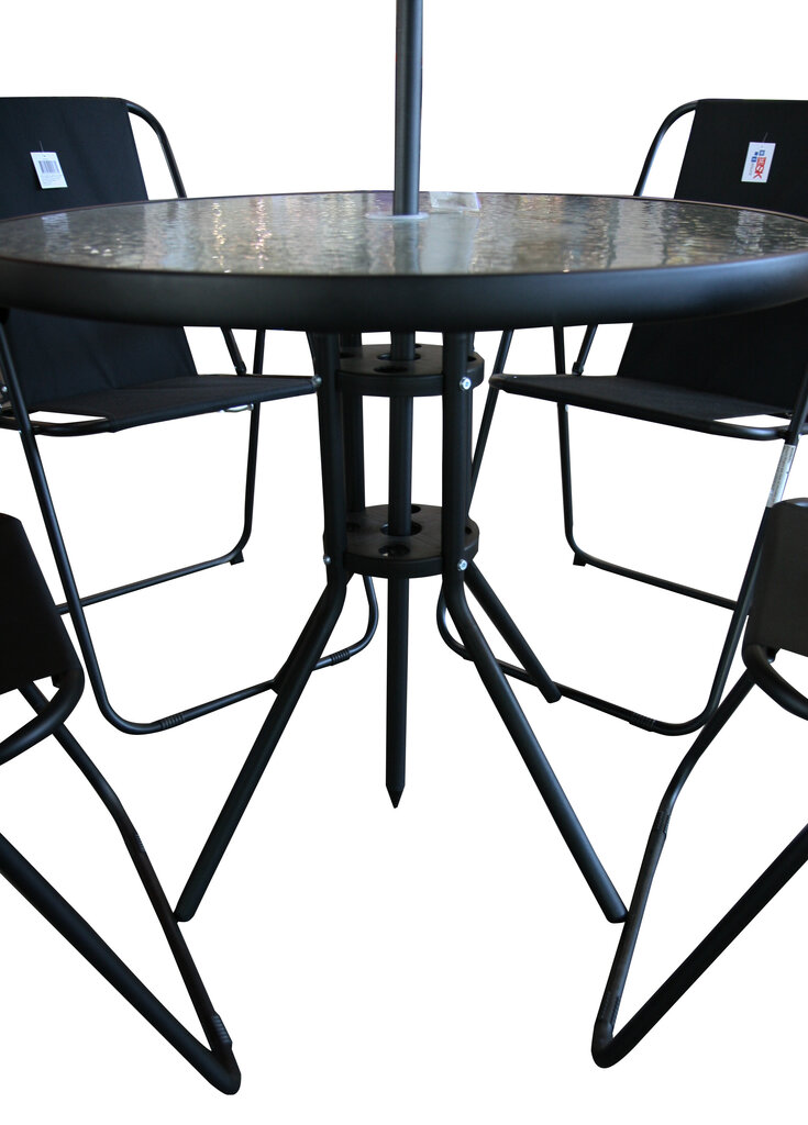 Sodo baldų komplektas, stalas ir 4 kėdės kaina ir informacija | Lauko baldų komplektai | pigu.lt