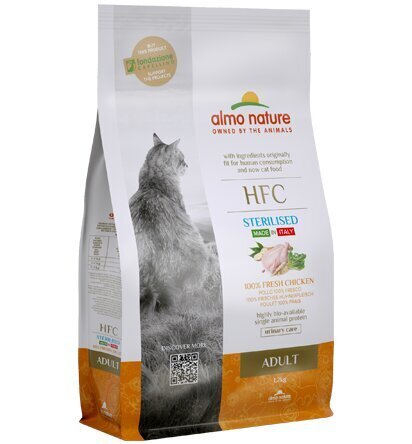 Sausas ėdalas katėms su vištiena, Almo Nature HFC Adult Sterilized Cat, 1,2 kg kaina ir informacija | Sausas maistas katėms | pigu.lt