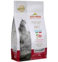 Sausas ėdalas katėms su kiauliena, Almo Nature HFC Longevity Sterilized Cat, 1,2 kg kaina ir informacija | Sausas maistas katėms | pigu.lt