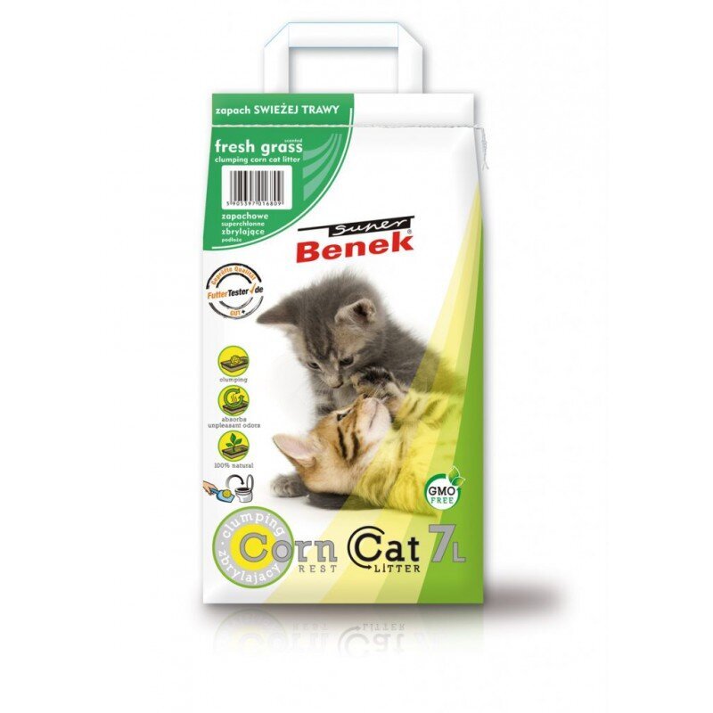 Kukurūzinis kraikas Super Benek, 14 l kaina ir informacija | Kraikas katėms | pigu.lt