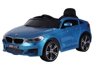 BMW 6 GT 12v с музыкальным модулем, синий глянцевый цена и информация | Электромобили для детей | pigu.lt