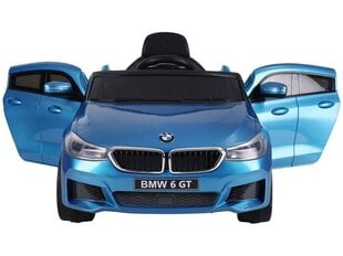 BMW 6 GT 12v с музыкальным модулем, синий глянцевый цена и информация | Электромобили для детей | pigu.lt