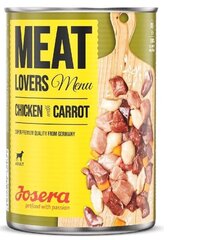 Josera Meatlovers Menu с курицей и морковью, 6х800 г цена и информация | Консервы для собак | pigu.lt