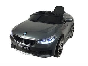 BMW 6 GT 12v с музыкальным модулем, серый глянцевый цена и информация | Электромобили для детей | pigu.lt