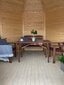 Lauko baldų komplektas Garden Set, rudas, 4 vietų цена и информация | Lauko baldų komplektai | pigu.lt