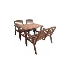 Lauko baldų komplektas Garden Set, rudas, 4 vietų kaina ir informacija | Lauko baldų komplektai | pigu.lt