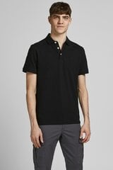 Vyriški polo marškinėliai JACK & JONES 12136668*05, juodos spalvos 5715102231935 kaina ir informacija | Vyriški marškinėliai | pigu.lt