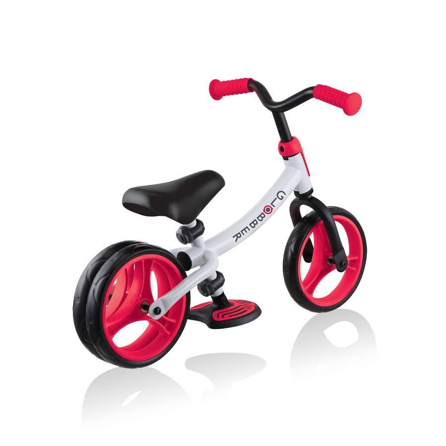 Balansinis dviratukas Globber Go Bike Duo White New Red kaina ir informacija | Balansiniai dviratukai | pigu.lt