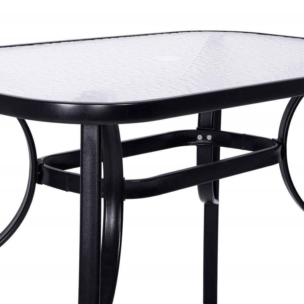 Lauko stalas Springos GF1039. juodas kaina ir informacija | Lauko stalai, staliukai | pigu.lt