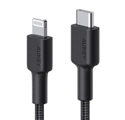 AUKEY CB-CL03 USB-кабель 2 м USB 2.0 USB C Lightning Черный цена и информация | Кабели для телефонов | pigu.lt