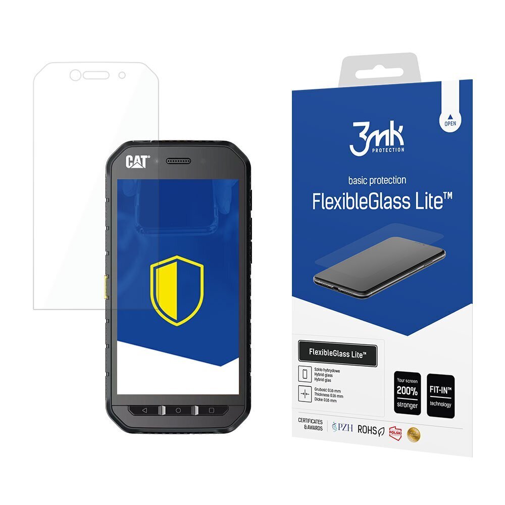 Apsauginis stiklas 3mk FlexibleGlass Lite™ screen protector, skirtas CAT S41 цена и информация | Apsauginės plėvelės telefonams | pigu.lt