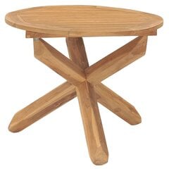 Sodo valgomojo stalas, 90x75 cm, rudas kaina ir informacija | Lauko stalai, staliukai | pigu.lt