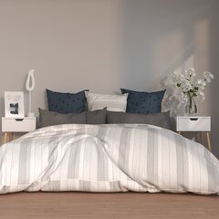 Naktinės spintelės, 40x40x56 cm, 2 vnt, baltos kaina ir informacija | Spintelės prie lovos | pigu.lt