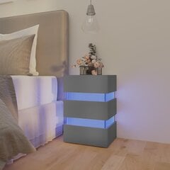 Naktinė spintelė su LED apšvietimu, 45x35x67 cm, pilka kaina ir informacija | Spintelės prie lovos | pigu.lt