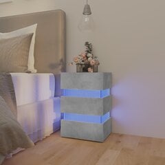 Naktinė spintelė su LED, 45x35x67 cm, pilka цена и информация | Прикроватные тумбочки | pigu.lt