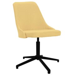Pasukama valgomojo kėdė, geltona, audinys kaina ir informacija | Virtuvės ir valgomojo kėdės | pigu.lt
