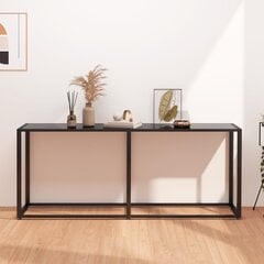Konsolinis staliukas, 180x35x75,5 cm, juodas цена и информация | Столы-консоли | pigu.lt