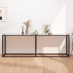 Konsolinis staliukas, 220x35x75,5 cm, baltas цена и информация | Столы-консоли | pigu.lt