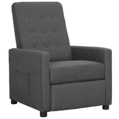 Atlošiamas krėslas, šviesiai pilkas, audinys kaina ir informacija | Svetainės foteliai | pigu.lt