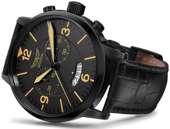 Vyriškas laikrodis Aviator Airacobra Chrono V.2.13.5.077.4 kaina ir informacija | Vyriški laikrodžiai | pigu.lt