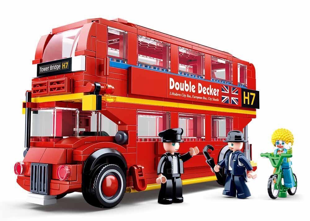 Konstruktorius Sluban car model London Double-Decker Bus цена и информация | Konstruktoriai ir kaladėlės | pigu.lt