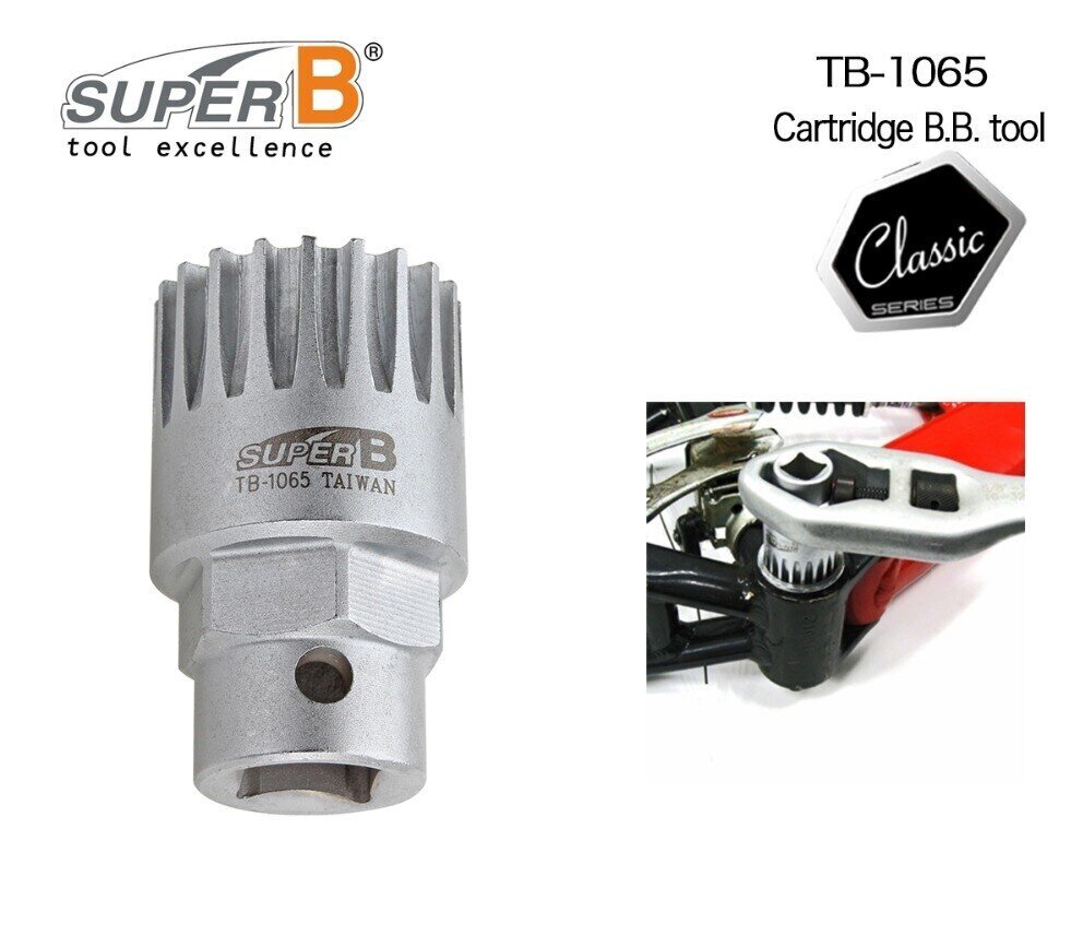 Centrinės kasetės raktas, Super B TB-1065 (90A) 3369 kaina ir informacija | Įrankiai, priežiūros priemonės dviračiams | pigu.lt