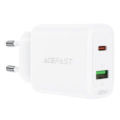 Acefast USB Type C / USB 20 Вт, PPS, PD, QC 3.0, AFC, FCP (A25 белый) цена и информация | Зарядные устройства для телефонов | pigu.lt