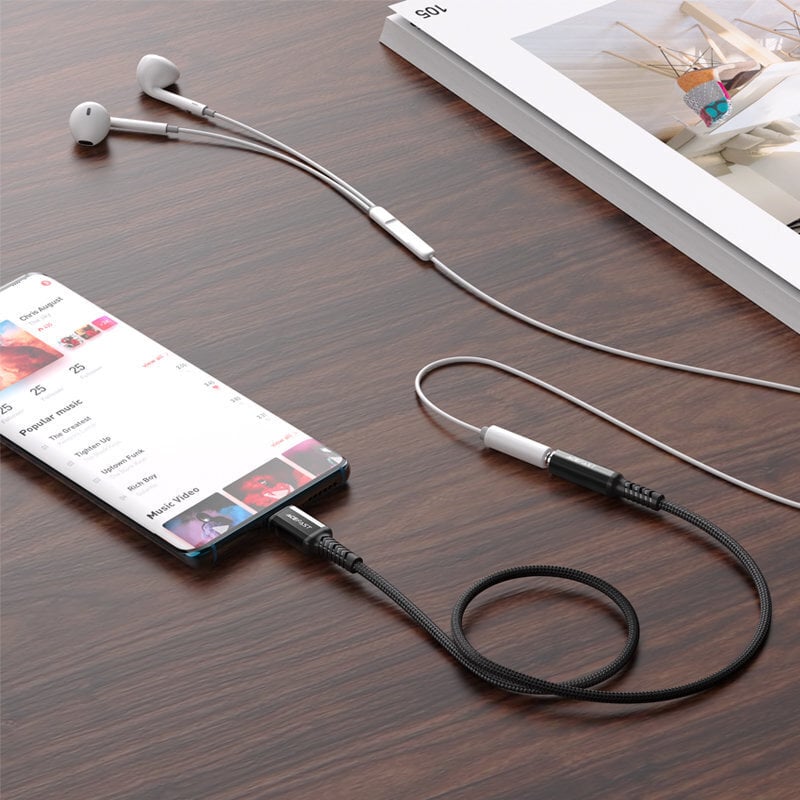 Acefast audio cable USB Type C - 3.5mm mini jack (female), 18 cm цена и информация | Laidai telefonams | pigu.lt