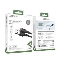 Телефонный кабель Acefast MFI USB - Lightning 1.2м, 2.4А цена и информация | Кабели для телефонов | pigu.lt