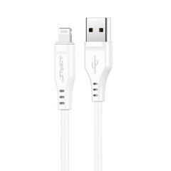 USB-кабель Acefast MFI - Lightning 1.2м, 2.4А, белый цена и информация | Кабели для телефонов | pigu.lt