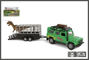 Visureigis Land Rover su dinozauro priekaba kaina ir informacija | Žaislai berniukams | pigu.lt