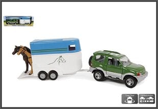 Внедорожник с прицепом и лошадьми цена и информация | Игрушки для мальчиков | pigu.lt